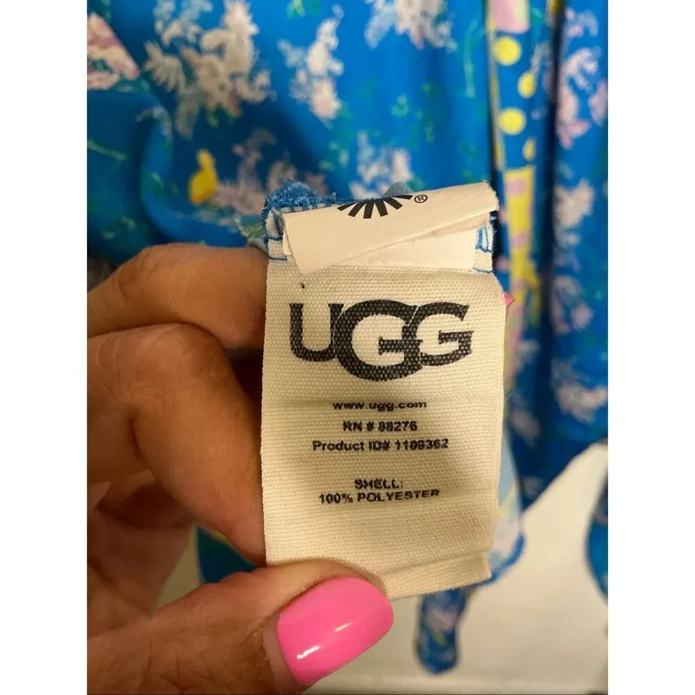 Ugg Satin Floral PJ Set | Blue in XL